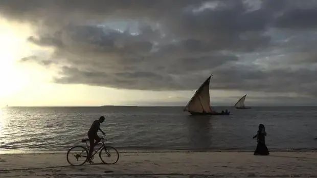 Sunset on the beach. Image by Haley Joelle Ott. Zanzibar, 2017.