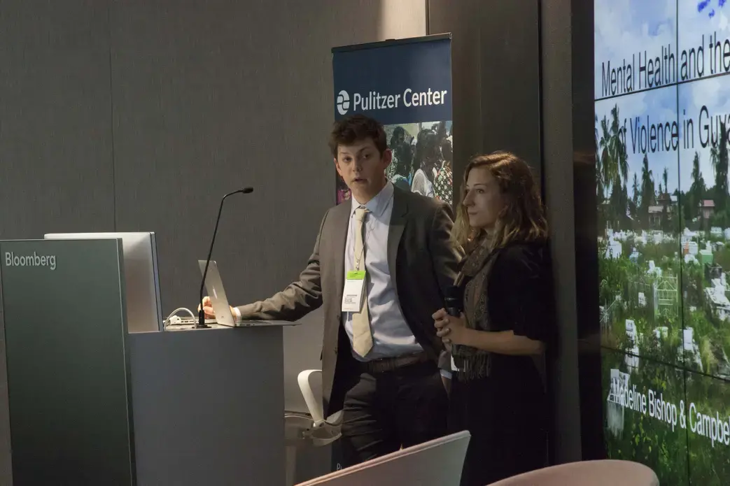 Madeline Bishop and Campbell Rawlins from Boston University report on mental health and the cycle of violence in Guyana. Image by Jin Ding. Washington, DC, 2017.