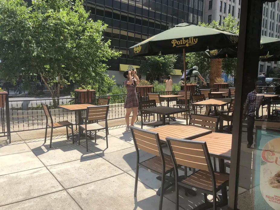 A participant in the Tomodachi Youth Exchange program practices photography skills in Washington, D.C.  Image by Kayla Edwards. United States, 2018. 