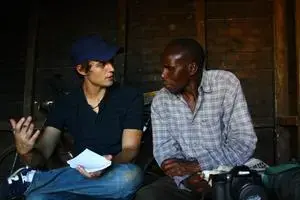 Jordan Wilson, left, talks with Ndungu Wanjohi in December in Eldoret, Kenya. Wanjohi was the camp leader for the largest group of internally displaced persons in the country.“They destroyed the camp so enough evidence (wouldn’t) be seen,” Wanjohi said. “That’s why we were thrown out of the showground.” 1