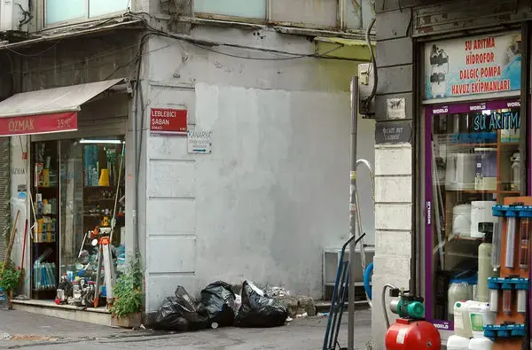 The unsavory, garbage-strewn pathway to Istanbul's sex district. Image by Anna Sussman. Turkey, 2011. Media file: turkeyprostitution.jpg