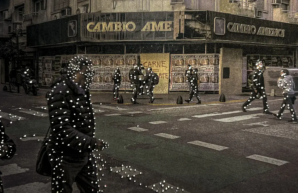 illustration of AI facial tracking