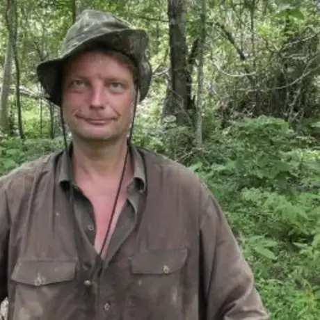 Portrait of Marcus Hardtke in the Cambodian wilderness.