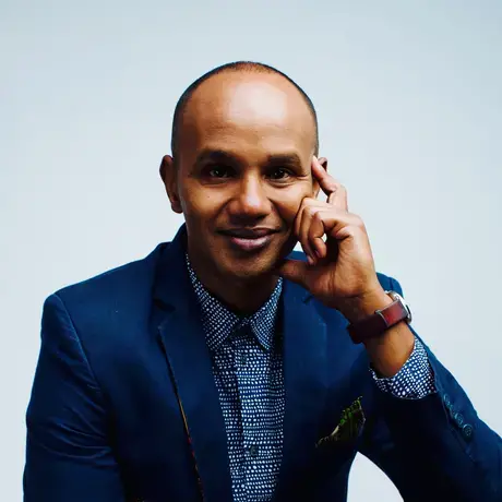 Headshot of Hassan Ghedi Santur.