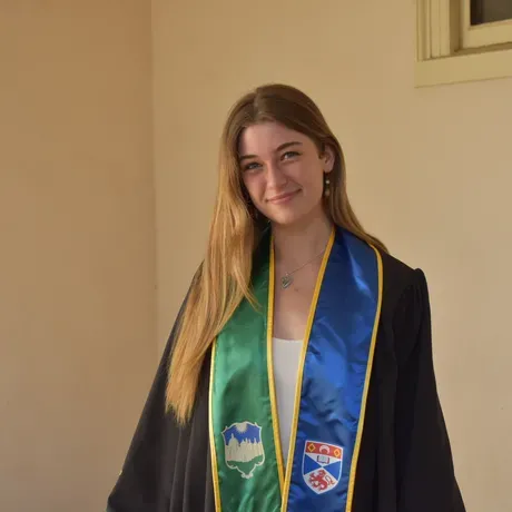 Ava Echard portrait in graduation regalia
