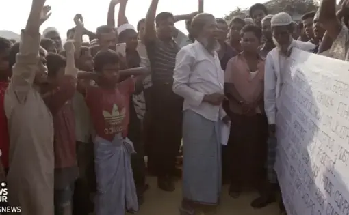 Screenshot from PBS NewsHour. Bangladesh, 2018.