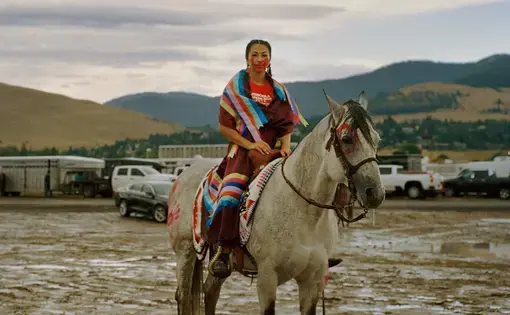 An event for missing and murdered Native American women and girls at the Missoula state fair in Montana. Image by Sara Hylton. United States, 2019.