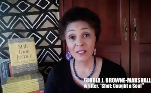 Gloria J. Browne-Marshall, creator of "Shot: Caught a Soul". United States 2020.