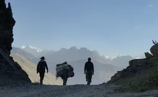 Pamirs of Tajikistan on the way to the Wakhan Corridor of Afghanistan, an old Silk Road route. Image by Paul Salopek. Tajikistan, undated.