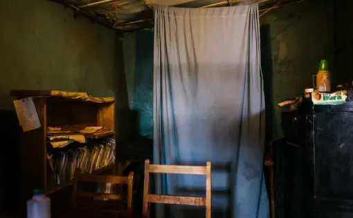 The procedure room in the Kibera clinic. Often, abortions conducted at such facilities put women at great risk of infection, injury and death. Image by Jake Naughton. Kenya, 2015.