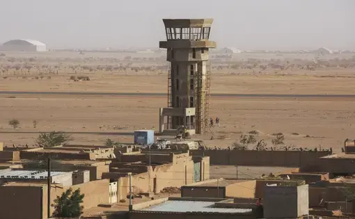 The American military base is seen in the distance in Agadez, Niger, Jan. 15, 2018. Image by Joe Penney. Niger, 2018.