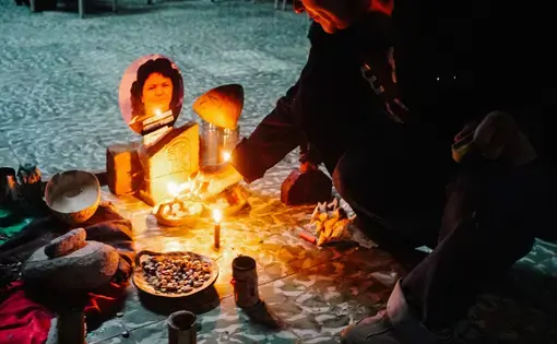 A shrine to Berta Cáceres in La Esperanza. Image by Jeremy Relph for Yale E360. Honduras, 2017.