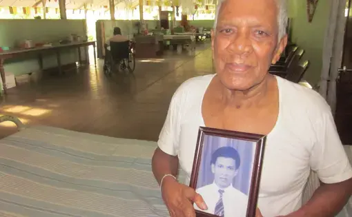 A patient at the Hendala Leprosy Hospital, Sri Lanka.