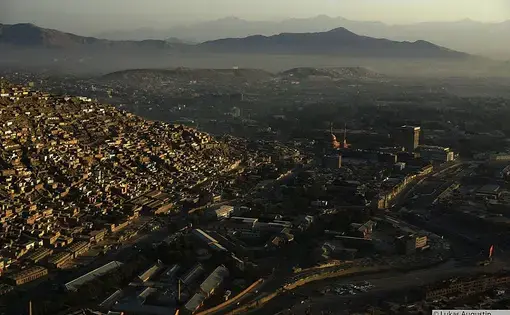 An Aerial view of Kabul. Image courtesy of CreativeCommons. Afghanistan, 2012.