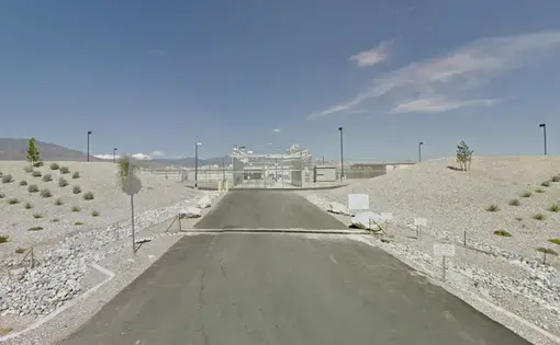 CoreCivic’s Nevada Southern Detention Center in Pahrump, Nev. is now a migrant detention center for Immigration and Customs Enforcement (I.C.E.). Image courtesy of Google Maps. United States, undated.