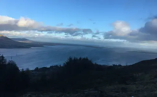 Slieve Foye overlooks Carlingford Lough on the southern side of the border between Northern Ireland and the Republic of Ireland. Image by Heather Baier. Carlingford, Ireland, 2018.