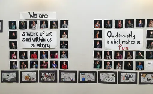 Collage created by students as a response to the presentation by Tomas van Houtryve. Image by Diana Greene. United States, 2017.