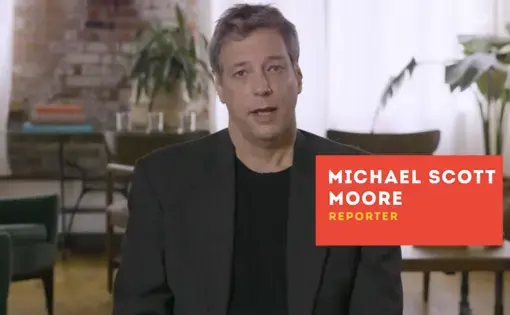 Michael Scott Moore. Image by That Moment When / PBS NewsHour. United States, 2019.