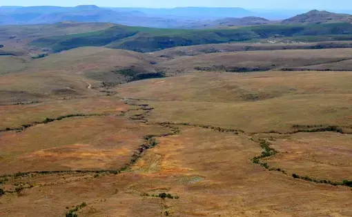 A proposed Atha-Africa Ventures coal mine would mine underneath the Mabola Protected Environment. Image by Mark Olalde. South Africa, 2017.