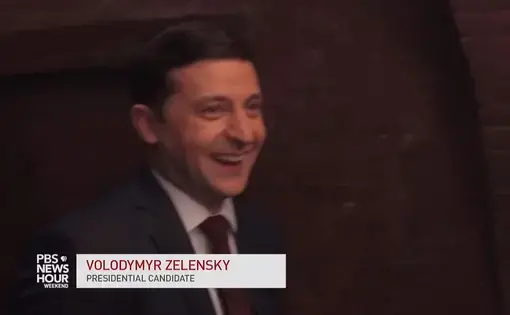 Actor Volodymyr Zelensky was the most popular candidate for Ukraine's presidency in the polls taken just before the election. Image by Simon Ostrovsky. Ukraine, 2019.