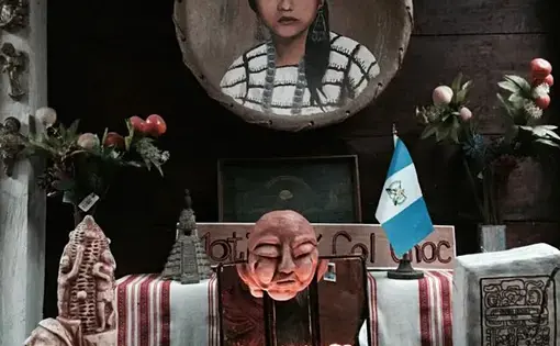 A family memorial to Matilde Col Choc, a Mayan woman forcibly disappeared by Guatemalan forces during the country's civil war. Image by Jason Motlagh. Guatemala, 2017.