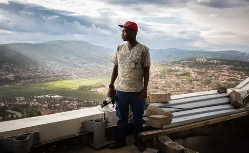 Rwanda's young generation. Pportrait of photographer Yakubu.