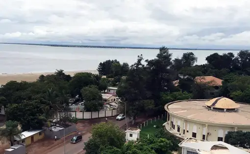 The view from Banjul's Arch 22, built to commemorate the coup that brought Gambian President Yahya Jammeh to power. Image by Stuart Reid. The Gambia, 2015.