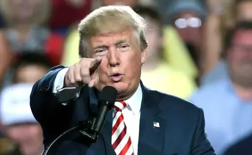 Donald Trump speaking at a campaign rally in Arizona in 2016, prior to being elected president. Gage Skidmore / Flickr.