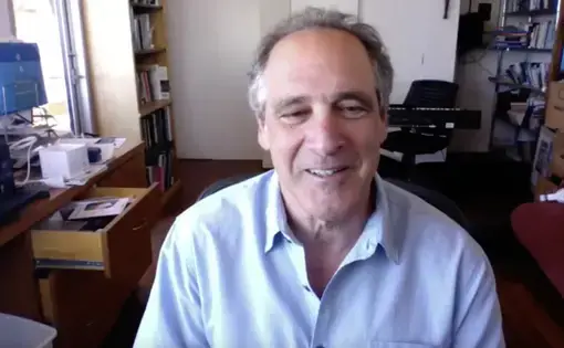 Grantee Jon Cohen speaks on a COVID-19 vaccine at a Talks @ Pulitzer on April 16, 2020.