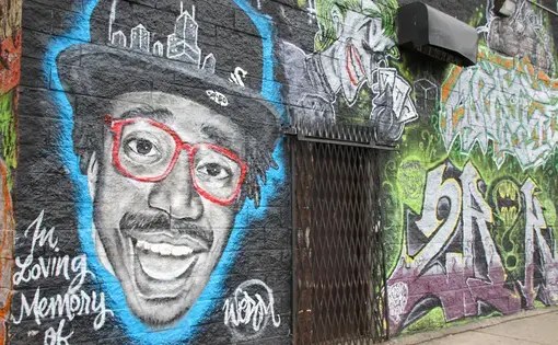 Graffiti in Humboldt Park on the West Side of Chicago where Latin and black gangs control the streets. Image by Rieke Havertz. Chicago, 2013. Graffiti in Humboldt Park on the West Side of Chicago where Latin and black gangs control the streets. Image by Rieke Havertz. Chicago, 2013.