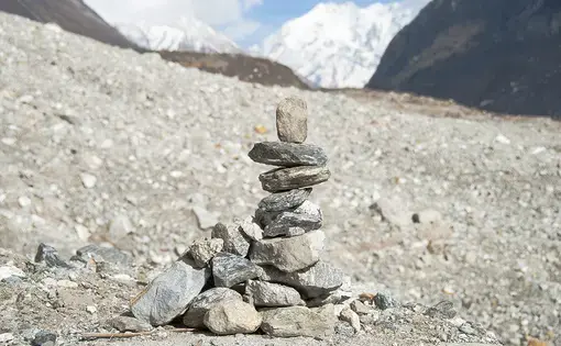 Debris of the monstrous Langtang avalanche