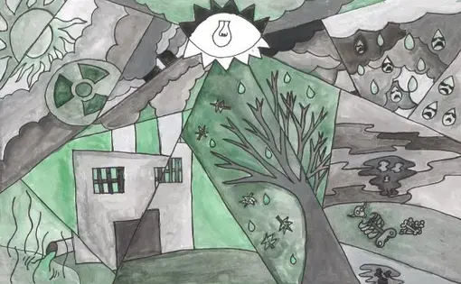 Acid rain seen through Picasso's Guernica