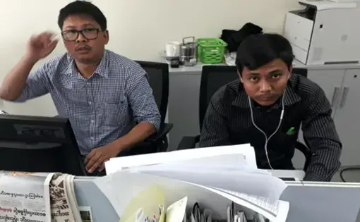 2 Reuters journalists held in Myanmar. Image News Measurements Network. Myanmar, 2017.