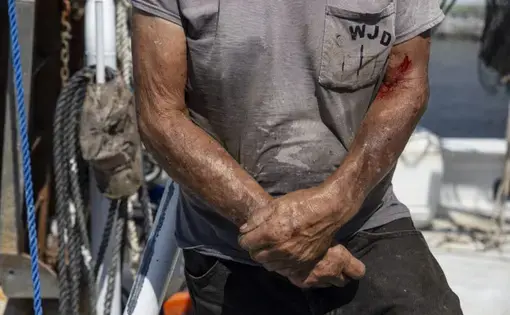 Shrimper Bob Wolcott. Image by Eric J. Shelton for Mississippi Today. United States, 2019.