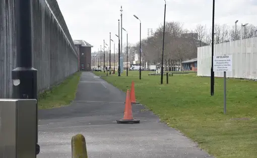 "The north wall of H.M.P. Belmarsh, London's maximum security prison where radicalized prisoners are separated from the general population." Image by Paul Leblanc. United Kingdom, 2018. "The north wall of H.M.P. Belmarsh, London's maximum security prison where radicalized prisoners are separated from the general population." Image by Paul Leblanc. United Kingdom, 2018.