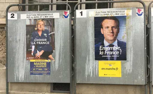 The French election campaign posters. Image by Sarah Widman. France, 2017.