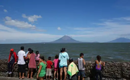 Scientists' biggest concern over the proposed canal is the effect that dredging and boat traffic could have on Lake Nicaragua, a strategic drinking water source for Nicaragua and all of Central America. Image by Chris Kraul. Nicaragua, 2015. Media file: nicacanallakeometepe1.jpg