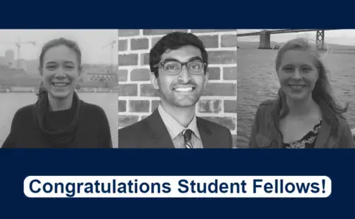 Left to right: Catherine Cartier, Nikhil Mandalaparthy, Lily Moore-Eissenberg. Graphic by Dan Haverty.