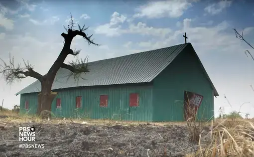Still from Jane Ferguson's PBS NewsHour broadcast. South Sudan, 2017.