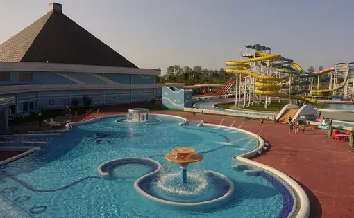 A scene from the Munsu Water Park in Pyongyang, North Korea. Image by Laya Maheshwari. North Korea, 2016.