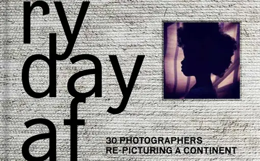 The book cover for "Everyday Africa: 30 Photographers Re-Picturing a Continent." Design by Teun van der Heijden.
