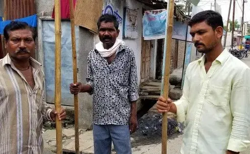 Dalit Sewage Workers in Nanded. Image courtesy of Phillip Martin. India, 2019.