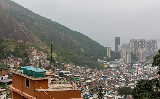 Rocinha favela. Image by Shawn Eastman Photography / Shutterstock. Brazil, 2016.