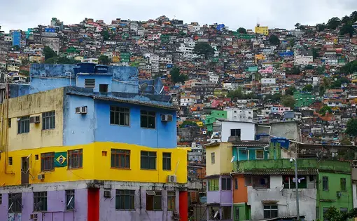Rio's Rocinha favela. Image by J_UK / Shutterstock. Brazil, undated.