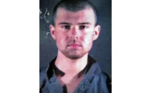 Official prison ID portrait of John Walker Lindh released to the public on January 23, 2002. Image courtesy of the Alexandria County Sheriff's Department/Wikimedia Commons.