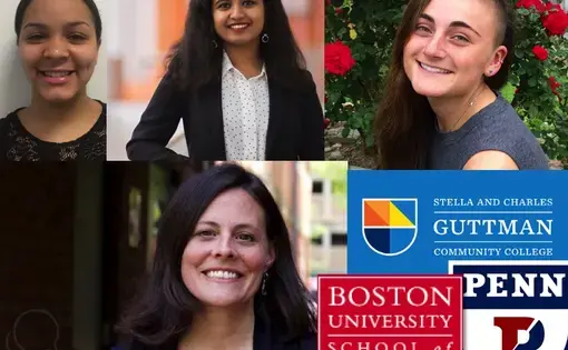Student fellows (from top, left to right): Argentina Maria-Vanderhorst, Svanika Balasubramanian, Nicole Brigstock, and Arianne Henry (at bottom). Images Courtesy of student fellows. Not pictured: Abigail Bekele. United States, 2018.