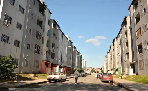 Conjunto Mugica, a social housing project that was finished less than five years ago. Image by Olivia Sohr. Buenos Aires, 2018. Conjunto Mugica, a social housing project that was finished less than five years ago. Image by Olivia Sohr. Buenos Aires, 2018.