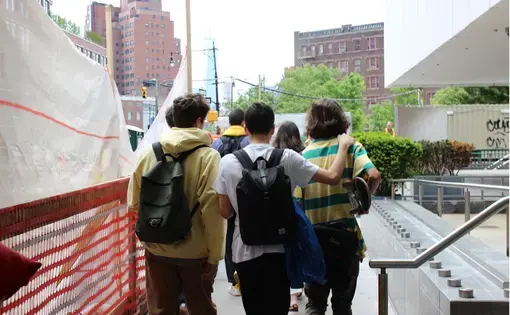 "We wandered from Soho to Chinatown. Throughout our walks we focused on different topics ranging from architecture to artwork, and in the end we learned a lot about the transition and history of different neighborhoods. We spent time interacting and walking around both Chinatown and Soho, creating memories that will last a lifetime," wrote Lab School students Axe, Ken, Max, Andreas, Julian, Tristan, Diego, Fiona, and Lily. Image courtesy of NYC Lab School. United States, 2017.