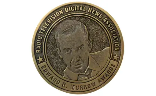 2019 Edward R. Murrow National Award Recipient Medallion.