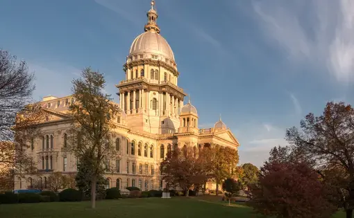 Illinois State Capitol in Springfield. Image by Randall Runtsch / Shutterstock. United States, undated.